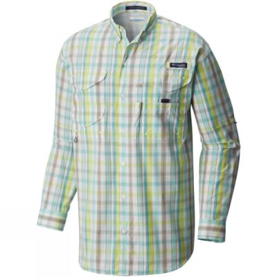 Camisa Columbia PFG Super Bonehead Classic Manga Larga Hombre - Verde - Chile PGE316905